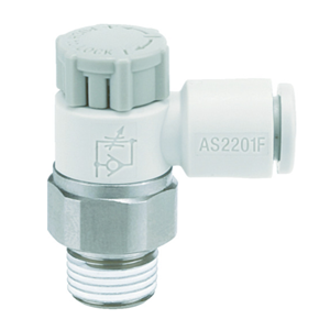 SMC调速阀AS1201F-M5-04A/单触管接头的旋转控制（弯头型）4DM5×0.8