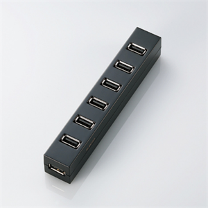 ELECOM宜丽客U2H-Z7SBK带磁铁USB集线器15655134803