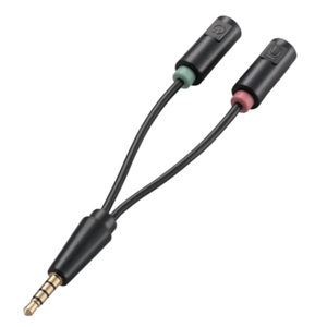 ELECOM宜丽客连接器AV-35AD02BK3.5mm转换电缆