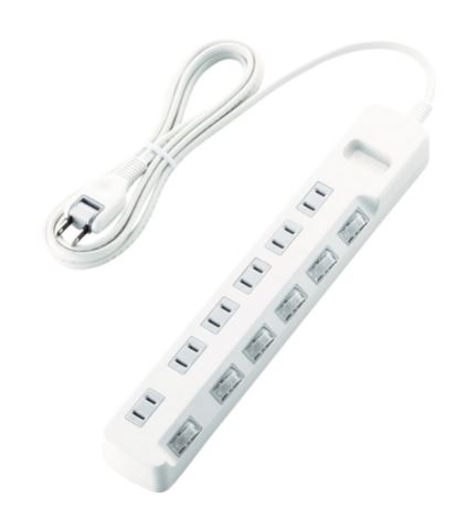 ELECOM宜丽客插线板T-K5A-2625WH杨：18105608753