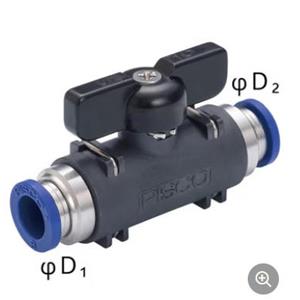 PISCO碧铄科球阀气管接头BVU20-1/4-1/4SUS杨:181-0560-8573