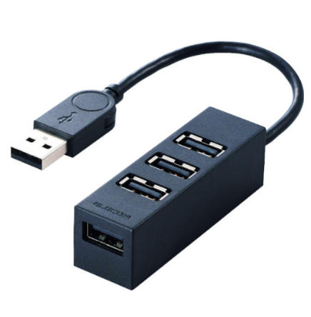 ELECOM宜丽客USB扩展器U2H-TZ426BBK杨：181-0560-8753