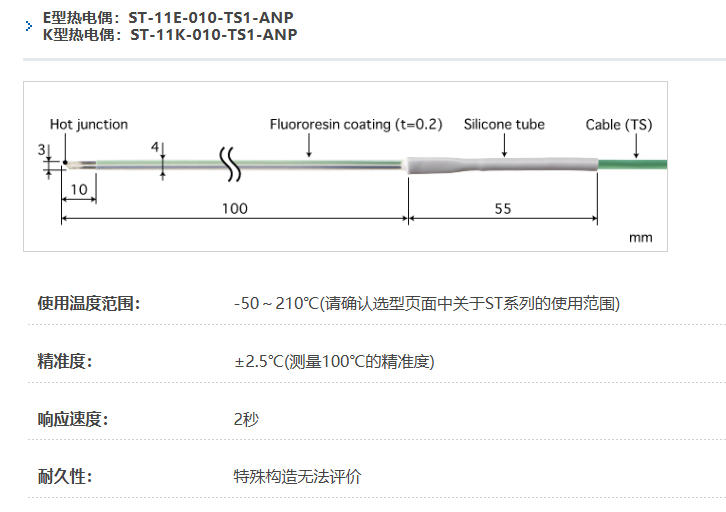 全新原装ANRITSU安立计器热电偶ST-11E-010-TS2-ANP杨：181－0560－8753