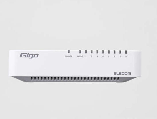 ELECOM 宜丽客 EHC-G08PA4-JW 8 口千兆非管理交换机杨：181-0560-8753