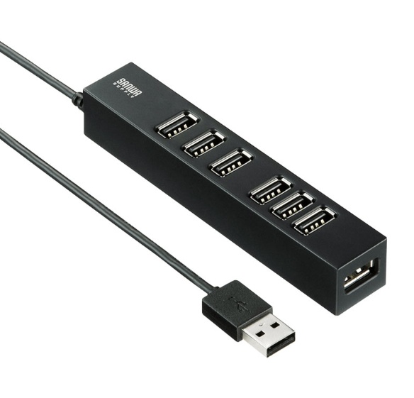 日本SANWA三和USB-2H701BKN集线器